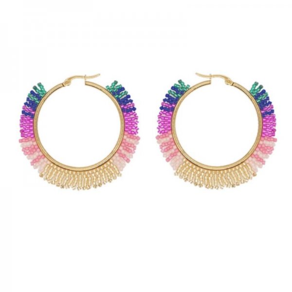 Beaded Hoops