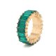 Multi Color Baguette Eternity Stack Ring