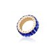 Multi Color Baguette Eternity Stack Ring