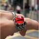 Red Evil Eye Adjustable Ring For Men