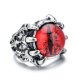 Red Evil Eye Adjustable Ring For Men