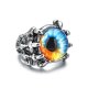 Red Evil Eye Adjustable Ring For Men